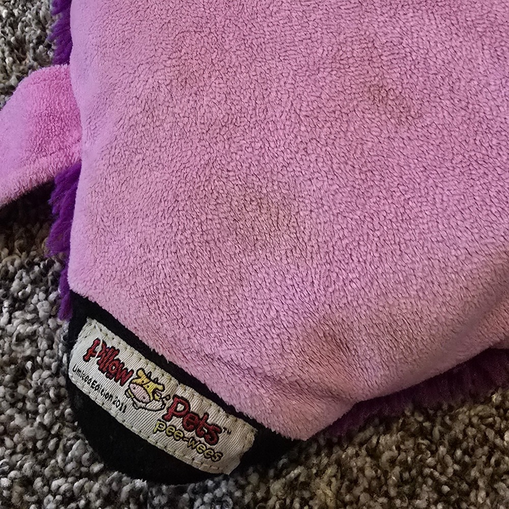 Pillow Pets Pee-Wees 2010 Ladybug Plush Purple Pink Polka Dot Small Limited Ed - Picture 7 of 10